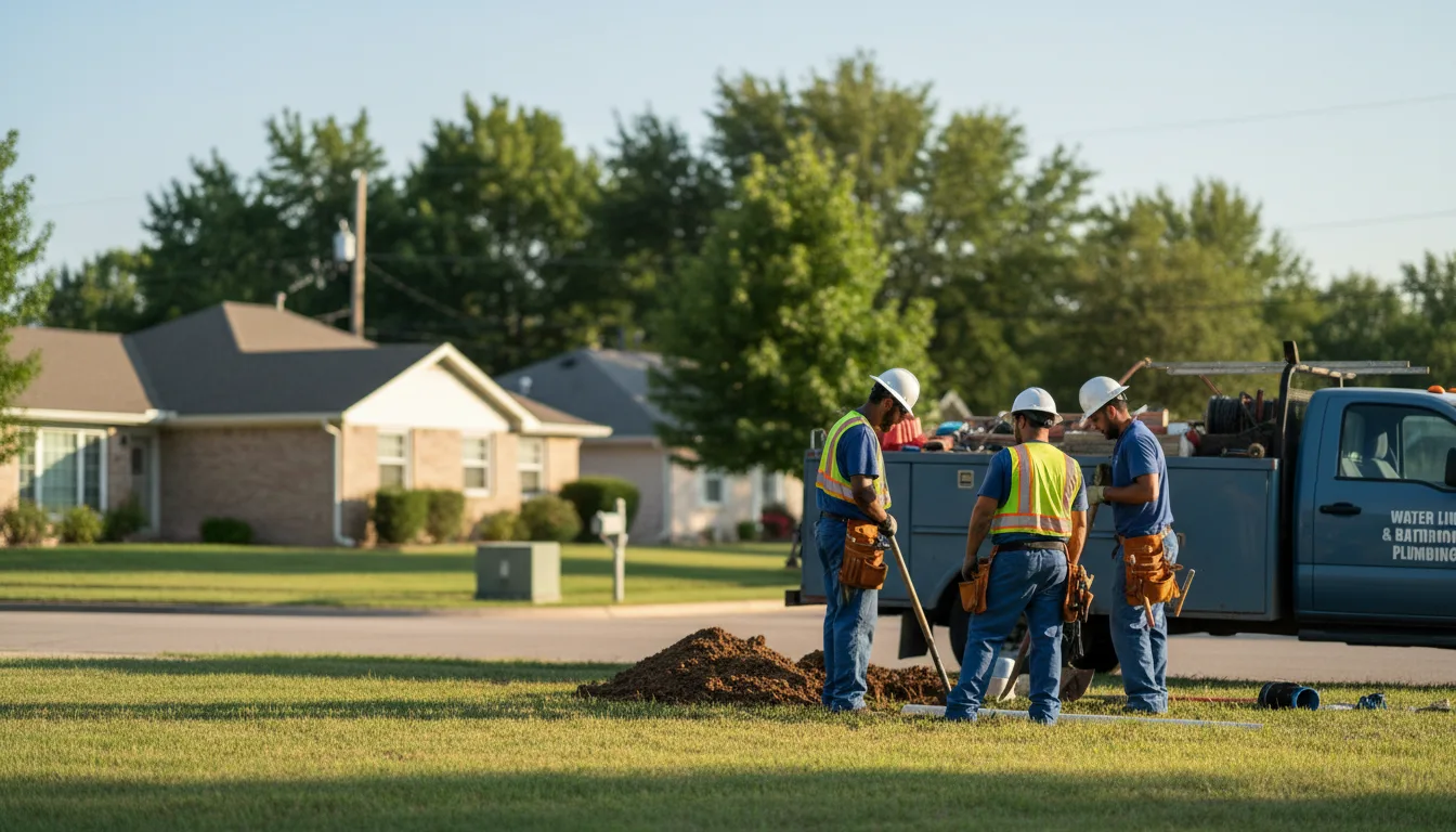 Residential water line and bathroom plumbing service in Otway, OH